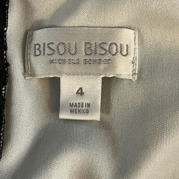 Bisou Bisou Black White Lace Sheath Dress Women’s 4 Sleeveless Lined - Picture 3 of 8